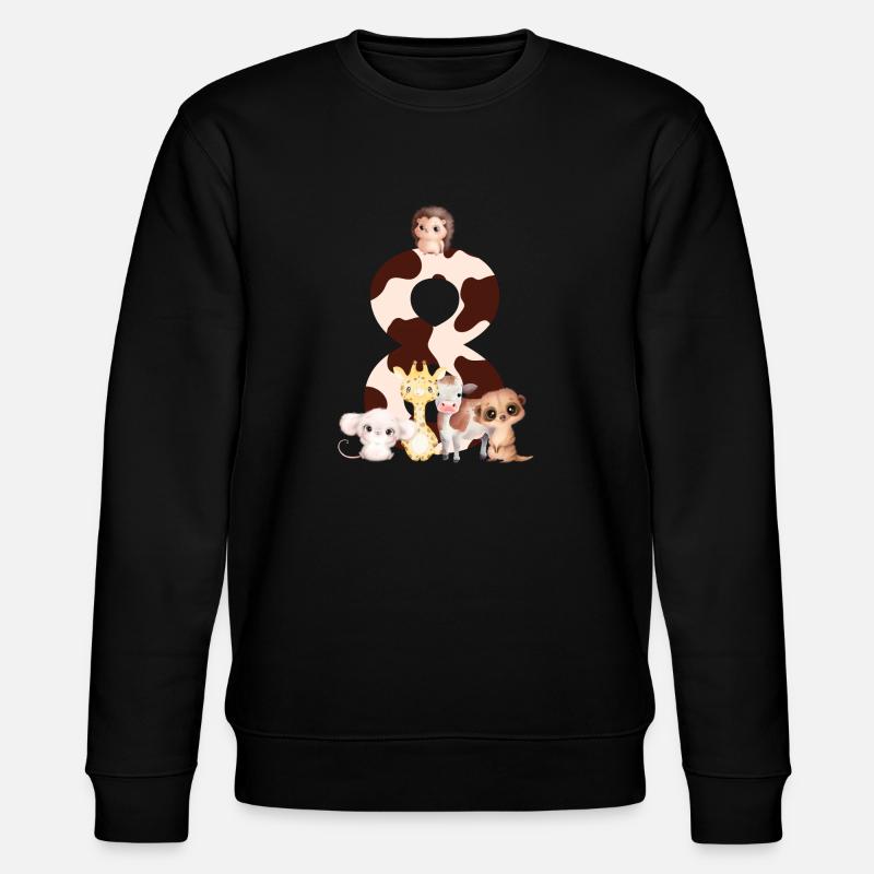 8th anniversary - eighth anniversary animals - Stanley/Stella CHANGER Unisex Organic Sweatshirt - black