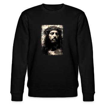 jesus bibel christliche religion christliches kreuz christlich - Stanley/Stella Unisex Bio-Sweatshirt CHANGER  - Schwarz - Vorne - Nik (191cm) & Marisol (170cm)