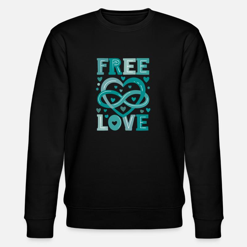 Polyamory Symbol - Green - Stanley/Stella CHANGER Unisex Organic Sweatshirt - black