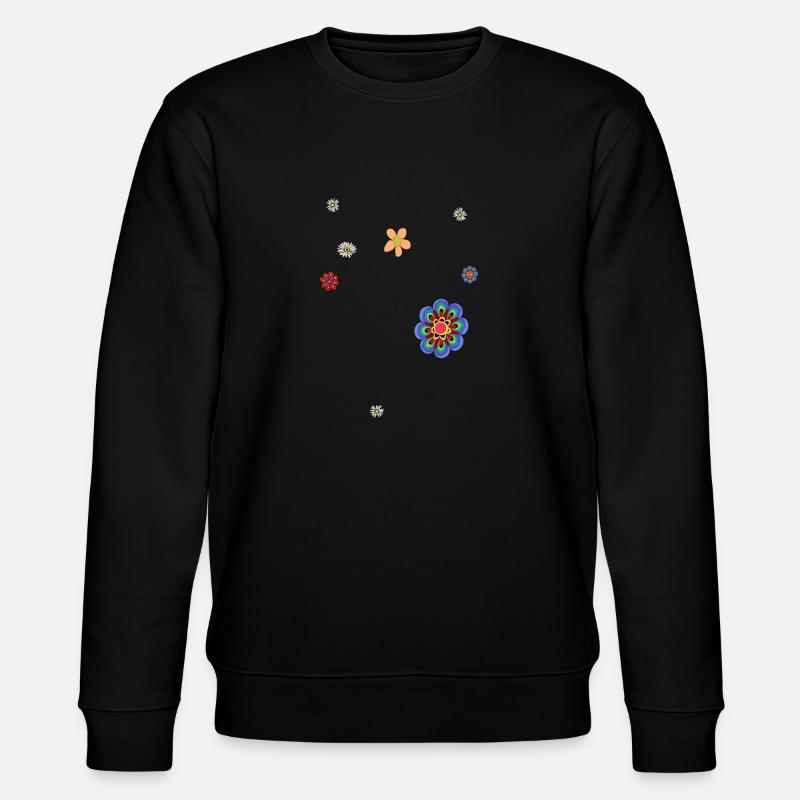 Blumen - Stanley/Stella Unisex Bio-Sweatshirt CHANGER  - Schwarz