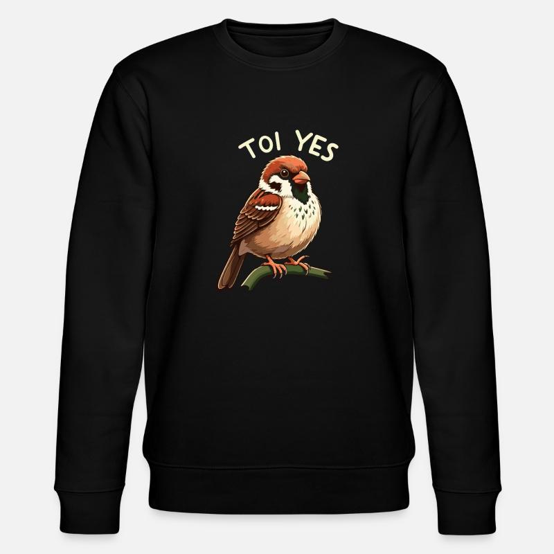 Toi yes moineau - Sweat bio CHANGER Stanley/Stella Unisexe - noir
