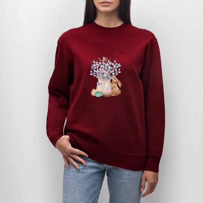 Happy Easter - Willow with Easter Eggs Stanley/Stella CHANGER Unisex Organic Sweatshirt