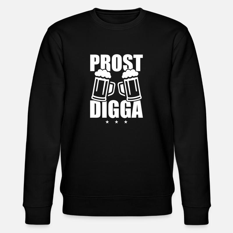 Prost Digga Bier - Stanley/Stella Unisex Bio-Sweatshirt CHANGER  - Schwarz