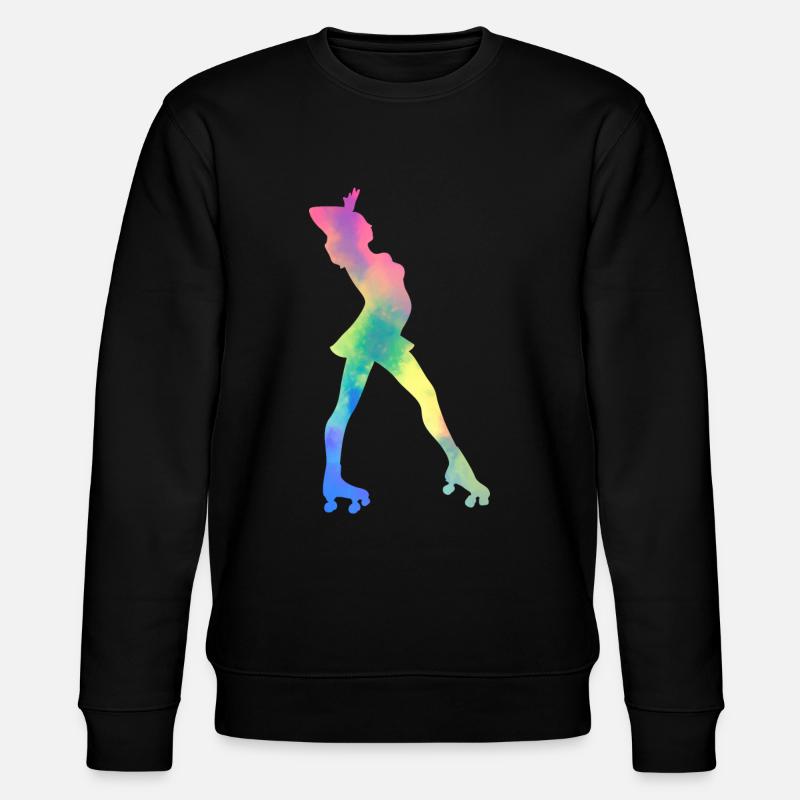 Girl rollerblading inline skating rollerblading - Stanley/Stella CHANGER Unisex Organic Sweatshirt - black