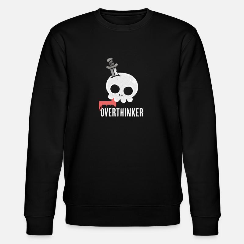 Overthinker - Chaos im Kopf - Stanley/Stella Unisex Bio-Sweatshirt CHANGER - Schwarz