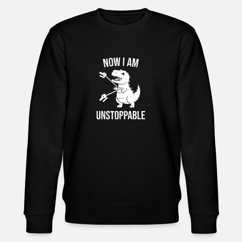Dinosaurier ist jetzt unaufhaltsam - Stanley/Stella Unisex Bio-Sweatshirt CHANGER  - Schwarz