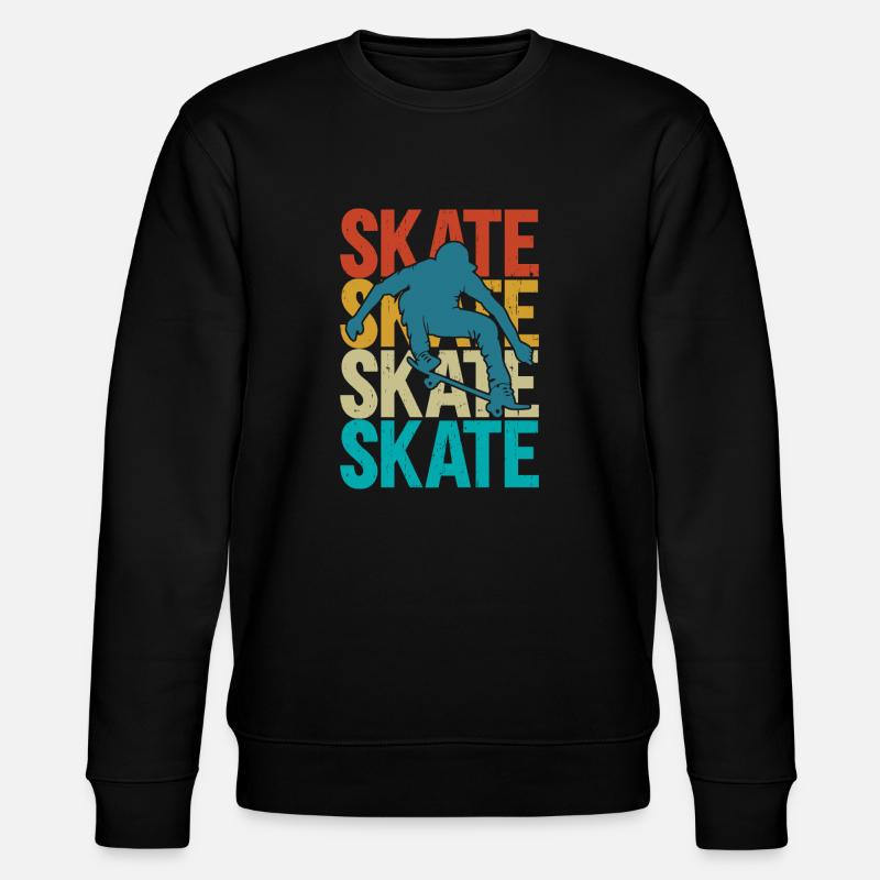 Skater Skateboard - Sweat bio CHANGER Stanley/Stella Unisexe - noir