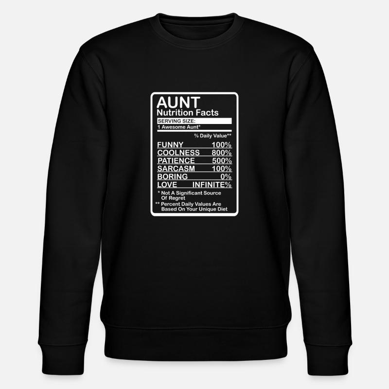 Valeurs nutritionnelles de tante - Sweat bio CHANGER Stanley/Stella Unisexe - noir