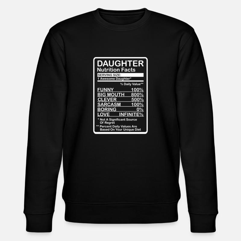 Daughter Nutritional Values - Stanley/Stella CHANGER Unisex Organic Sweatshirt - black