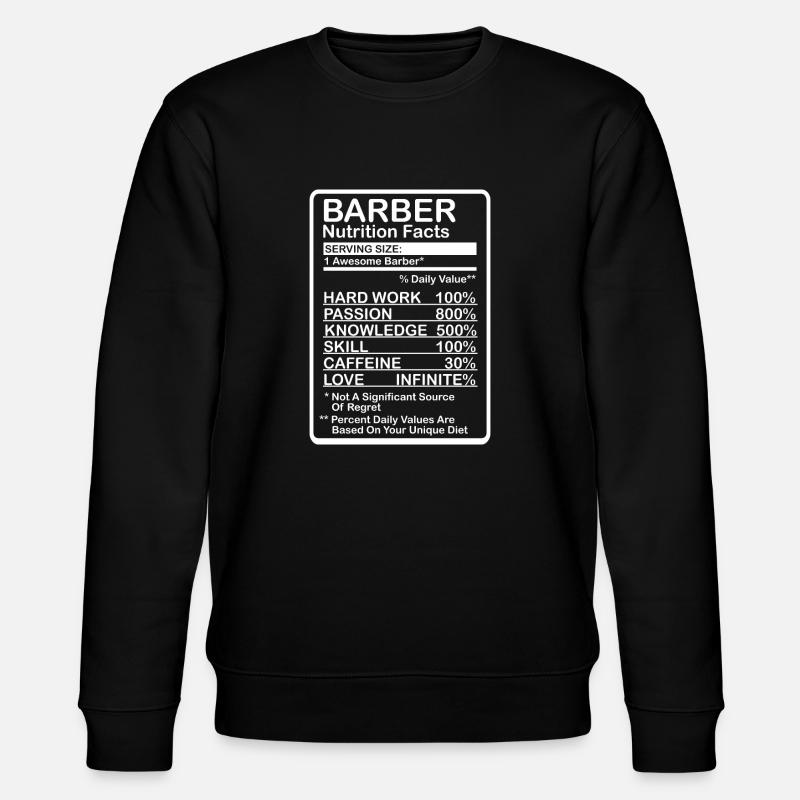 Barbier Nährwertangaben - Stanley/Stella Unisex Bio-Sweatshirt CHANGER  - Schwarz
