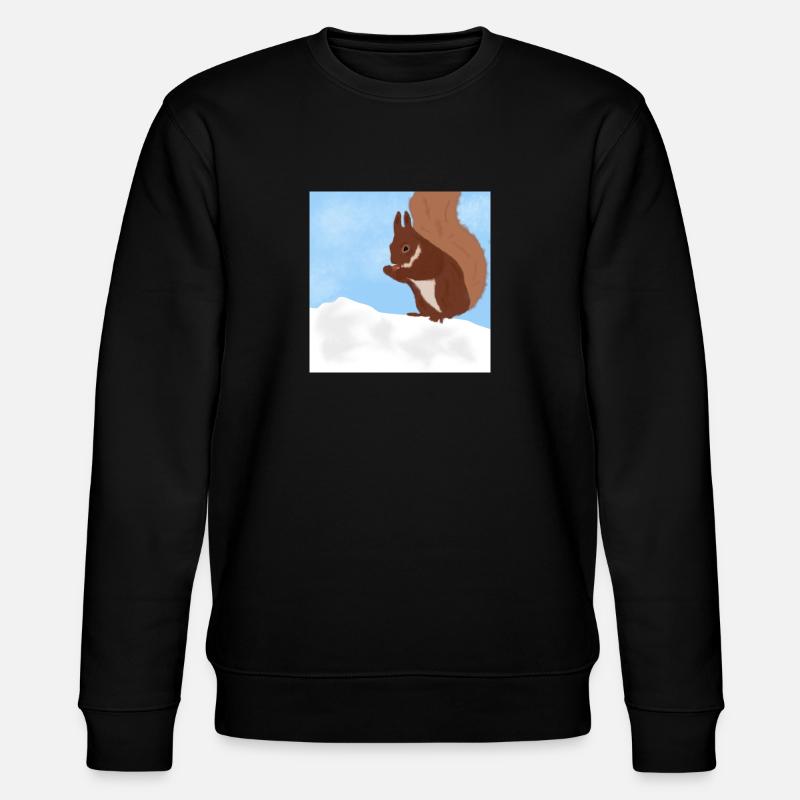 Eichhörnchen - Stanley/Stella Unisex Bio-Sweatshirt CHANGER  - Schwarz
