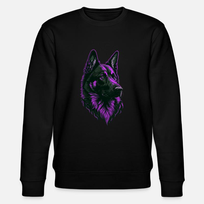 Schäferhund Kopf pink - Stanley/Stella Unisex Bio-Sweatshirt CHANGER  - Schwarz