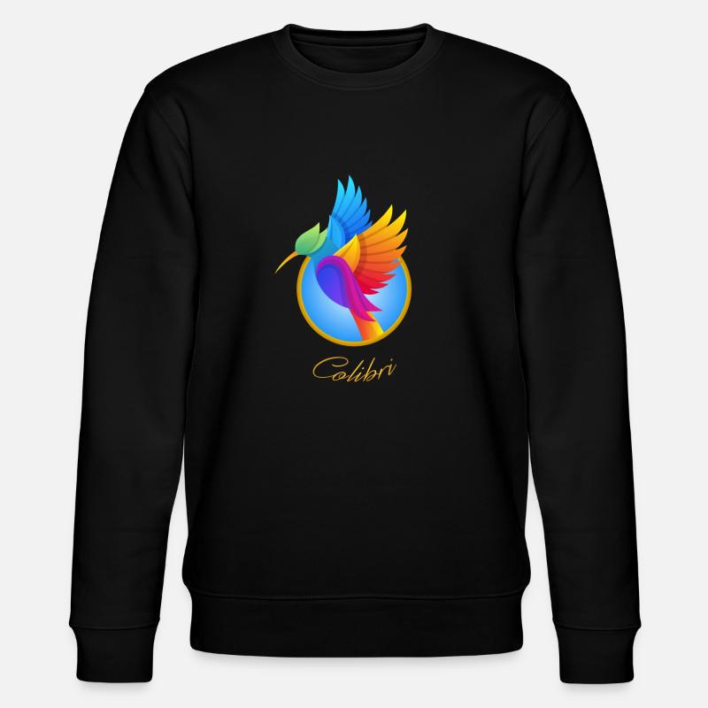 Kolibri Hummingbird Vogel - Stanley/Stella Unisex Bio-Sweatshirt CHANGER  - Schwarz