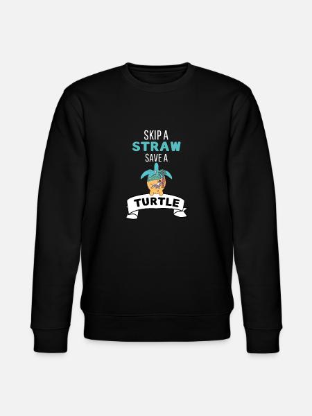 Fun Gift Summer Beach Turtle - Stanley/Stella CHANGER Unisex Organic Sweatshirt - black