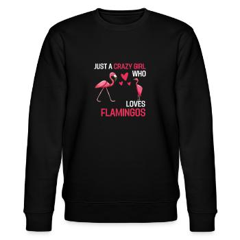Tropischer Vogel Tier Mädchen Geschenk Flamingo - Stanley/Stella Unisex Bio-Sweatshirt CHANGER  - Schwarz - Vorne - Nik (191cm) & Marisol (170cm)