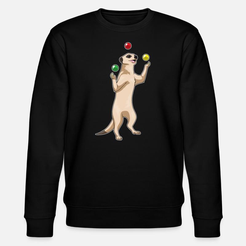 Jongleur de suricate jonglant - Sweat bio CHANGER Stanley/Stella Unisexe - noir