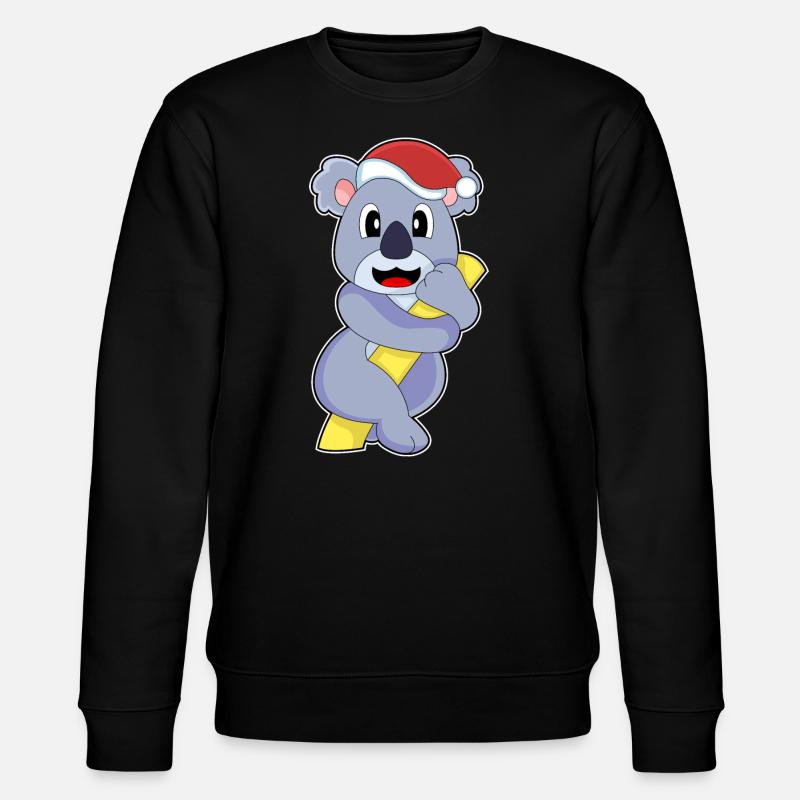 Chapeau de Père Noël Koala - Sweat bio CHANGER Stanley/Stella Unisexe - noir
