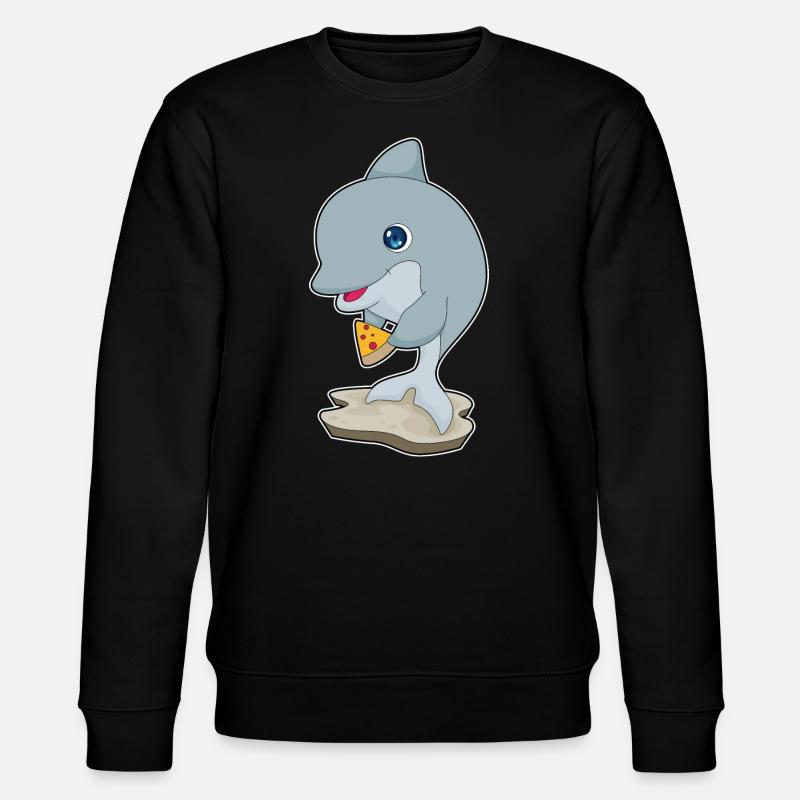 Delfin Pizza - Stanley/Stella Unisex Bio-Sweatshirt CHANGER  - Schwarz