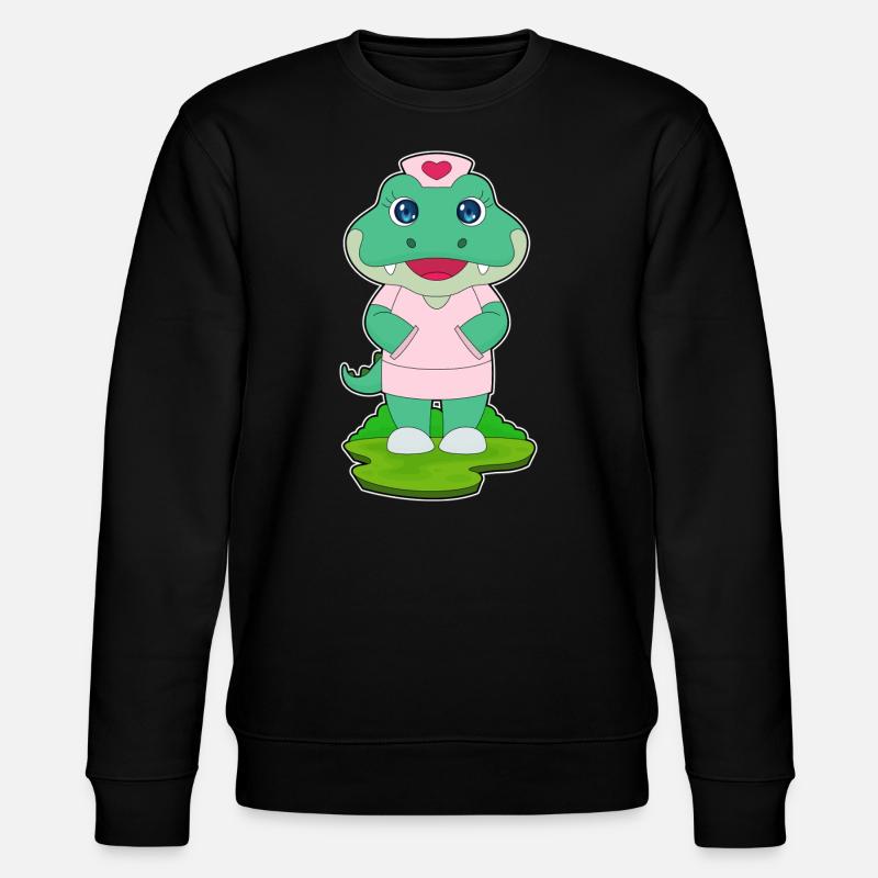 Krokodil Krankenschwester - Stanley/Stella Unisex Bio-Sweatshirt CHANGER - Schwarz