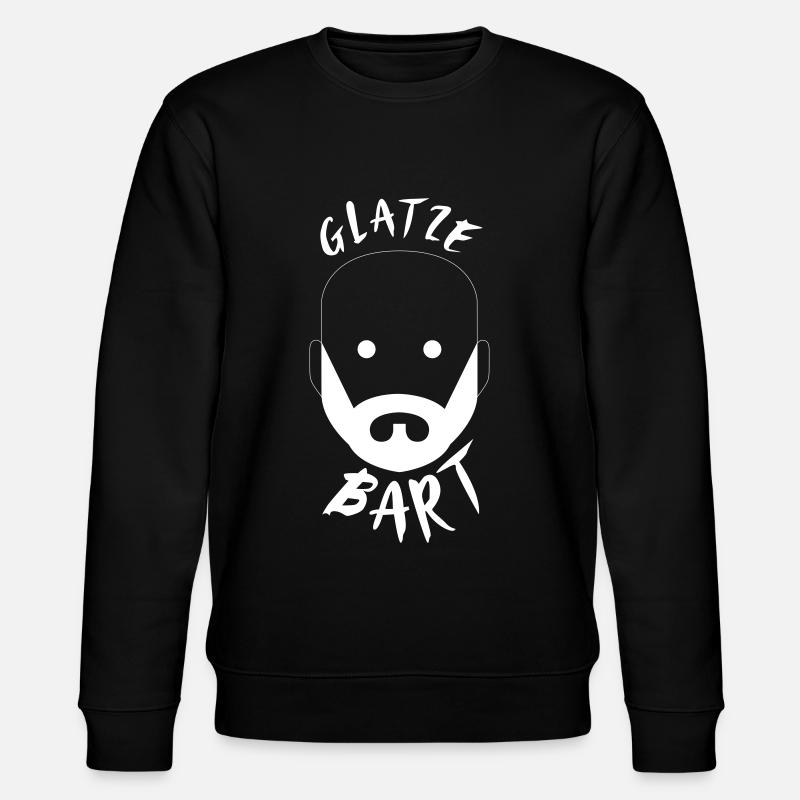 Glatze Bart - Stanley/Stella Unisex Bio-Sweatshirt CHANGER  - Schwarz