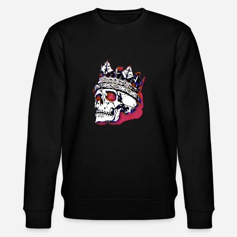 Crâne avec couronne - Sweat bio CHANGER Stanley/Stella Unisexe - noir