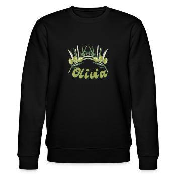 Olivia Vorname - Stanley/Stella Unisex Bio-Sweatshirt CHANGER  - Schwarz - Vorne - Nik (191cm) & Marisol (170cm)