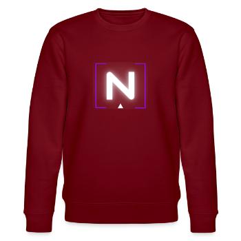 Buchstabe "N" - Stanley/Stella Unisex Bio-Sweatshirt CHANGER  - Burgunderrot - Vorne - Nik (191cm) & Marisol (170cm)