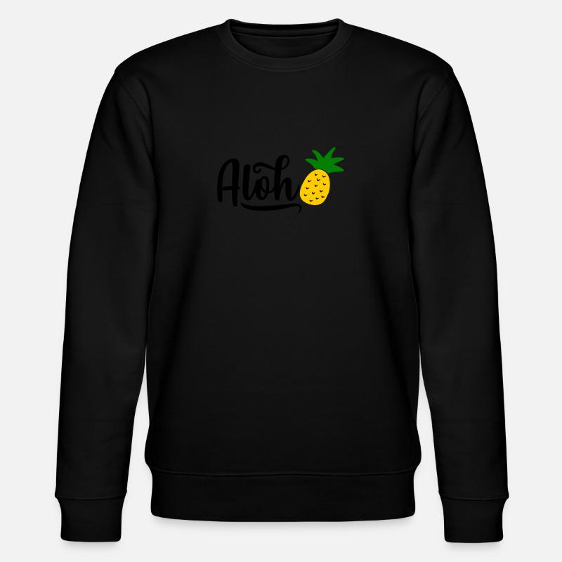 Aloha Ananas - Stanley/Stella Unisex Bio-Sweatshirt CHANGER  - Schwarz