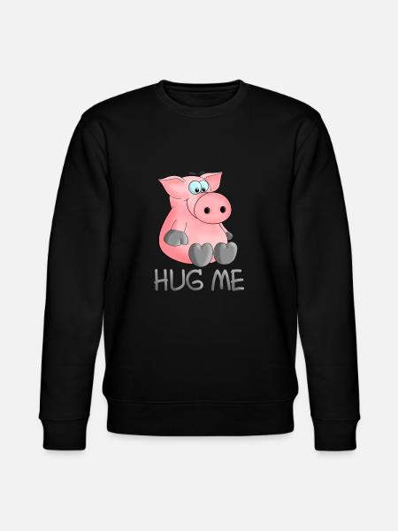 Umarmung - hug me pig - Stanley/Stella Unisex Bio-Sweatshirt CHANGER  - Schwarz