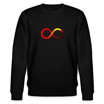 Unendlich Unendlichkeit Symbol rot orange gelb - Stanley/Stella Unisex Bio-Sweatshirt CHANGER  - Schwarz - Vorne - Nik (191cm) & Marisol (170cm)