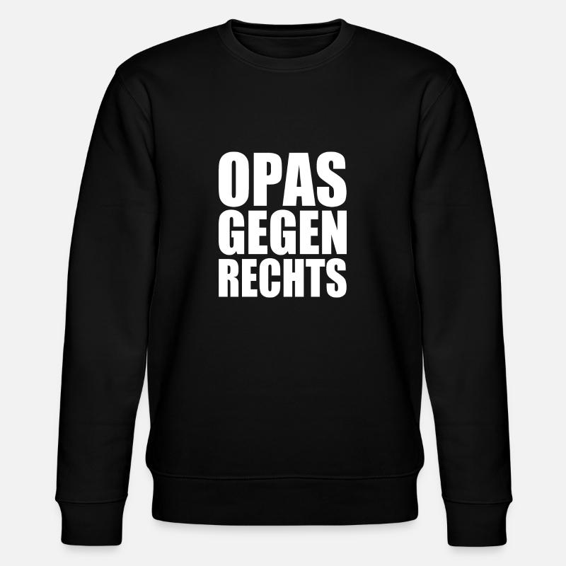 Opas gegen rechts - Stanley/Stella Unisex Bio-Sweatshirt CHANGER - Schwarz