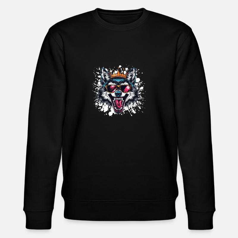 Wolf Lustig - Stanley/Stella Unisex Bio-Sweatshirt CHANGER  - Schwarz