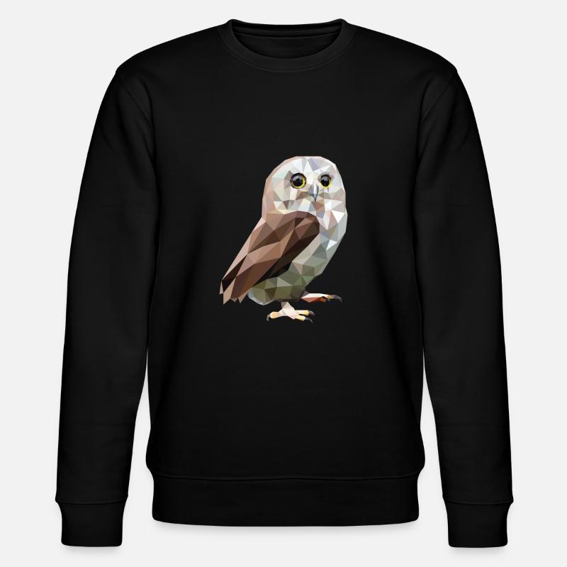 Eule - Stanley/Stella Unisex Bio-Sweatshirt CHANGER  - Schwarz