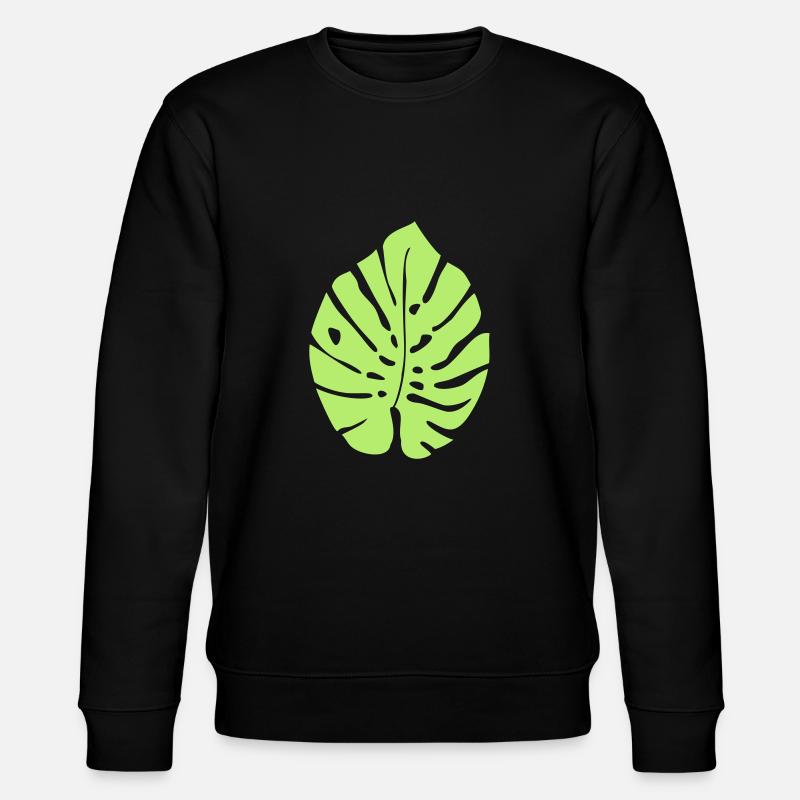 Monstera Leaf / Monstera Leaf 1c - Stanley/Stella CHANGER Unisex Organic Sweatshirt - black