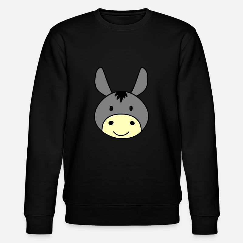 Cute donkey - Stanley/Stella Unisex Bio-Sweatshirt CHANGER  - Schwarz
