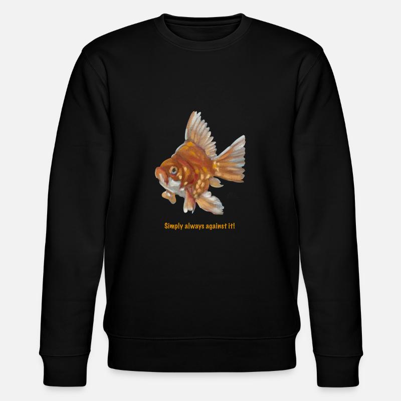 Stinkiger Goldfisch - Stanley/Stella Unisex Bio-Sweatshirt CHANGER - Schwarz