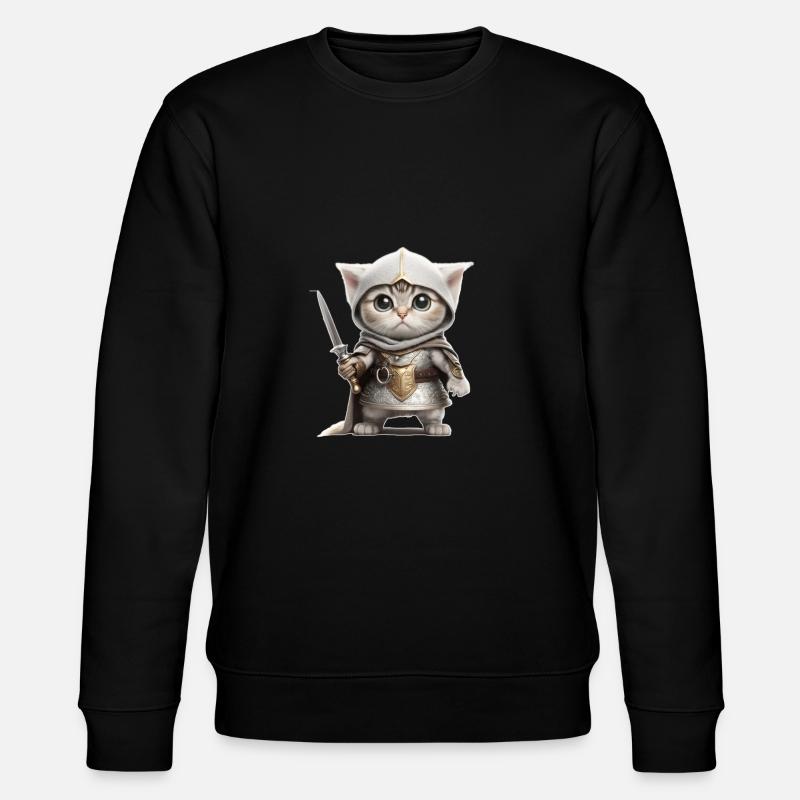 Chevalier en chat - Sweat bio CHANGER Stanley/Stella Unisexe - noir