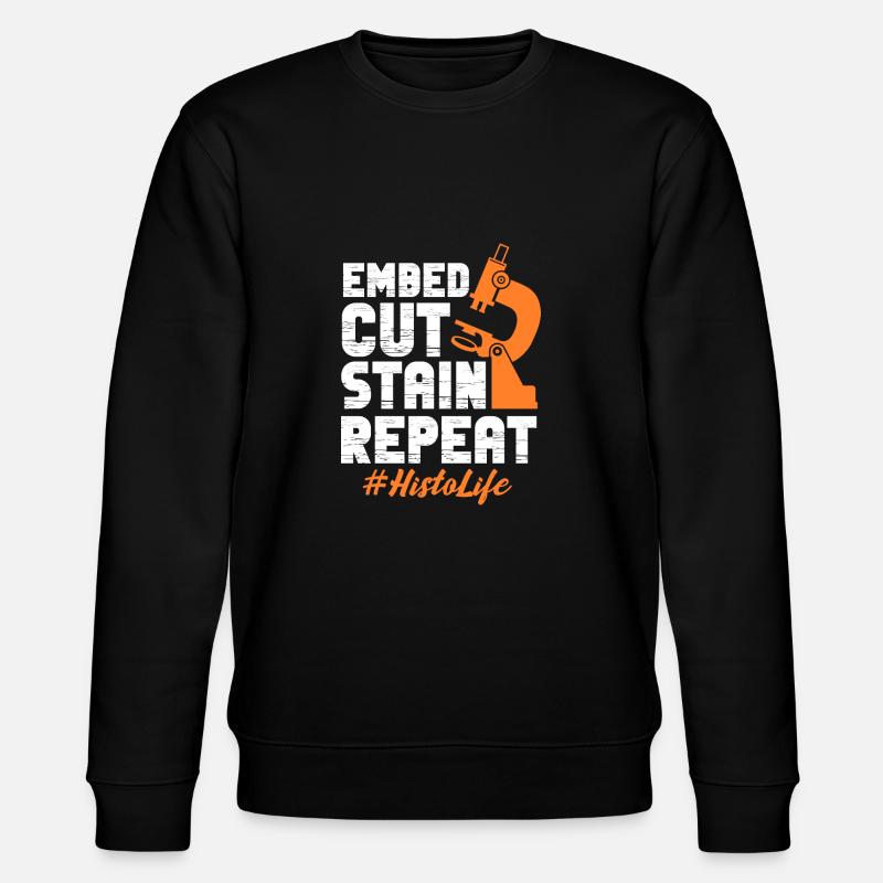 Embed Cut Stain Repeat - Stanley/Stella CHANGER Unisex Organic Sweatshirt - black