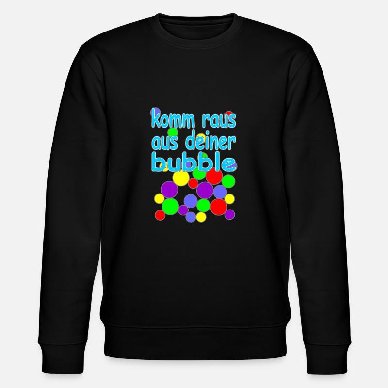 bubble deutsche Version Nr.2 - Stanley/Stella Unisex Bio-Sweatshirt CHANGER  - Schwarz