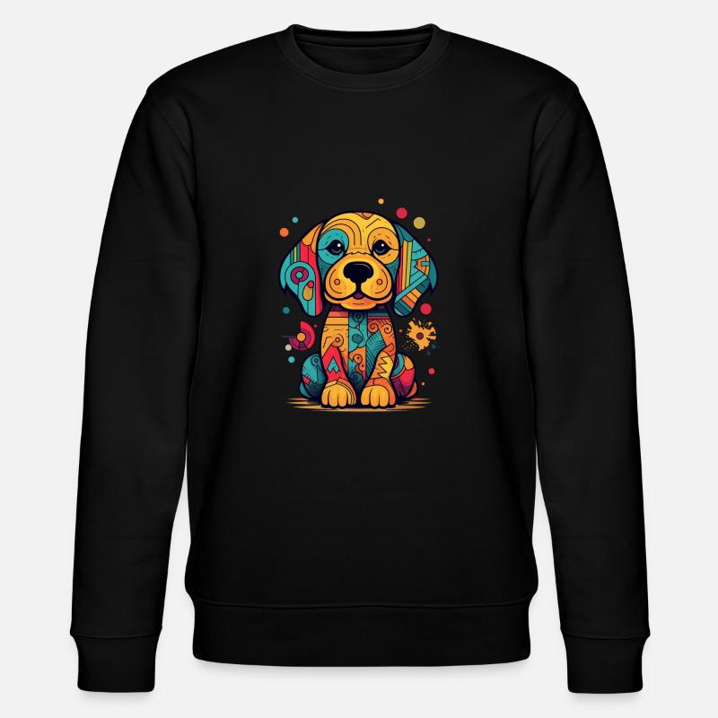 Bunter Hund - Stanley/Stella Unisex Bio-Sweatshirt CHANGER  - Schwarz