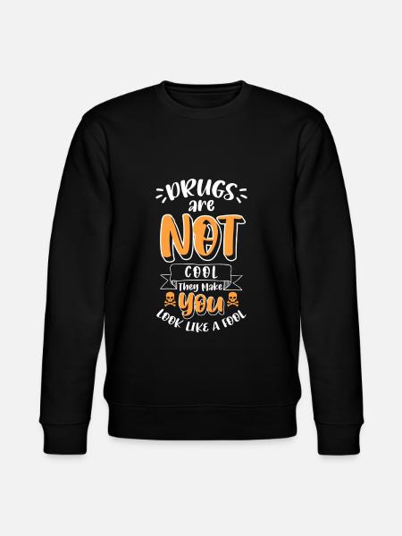 Drogenfrei Nüchtern Marihuana Tabak - Stanley/Stella Unisex Bio-Sweatshirt CHANGER - Schwarz
