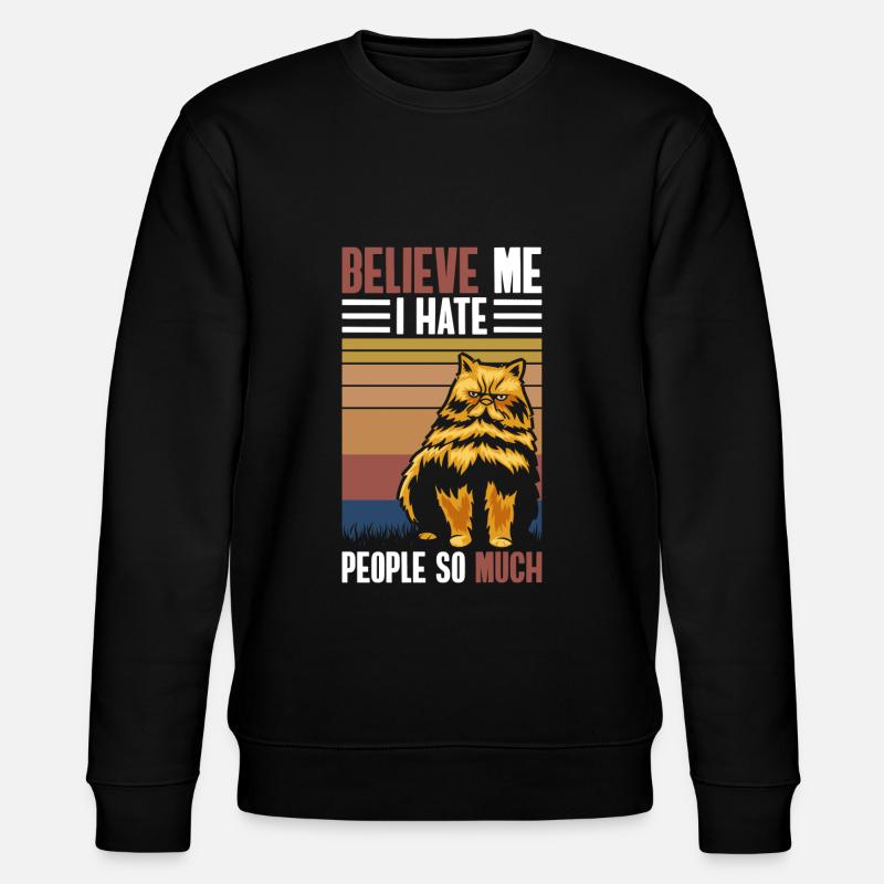Hate Crowd Misanthrope Irony - Stanley/Stella CHANGER Unisex Organic Sweatshirt - black