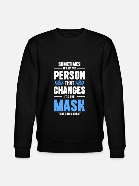 Mask Costume Parade Masked - Stanley/Stella CHANGER Unisex Organic Sweatshirt - black