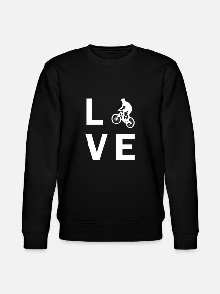 I love bikers - Stanley/Stella CHANGER Unisex Organic Sweatshirt - black