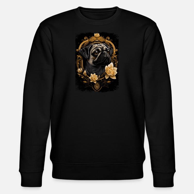 Kleiner Mops - Stanley/Stella Unisex Bio-Sweatshirt CHANGER  - Schwarz