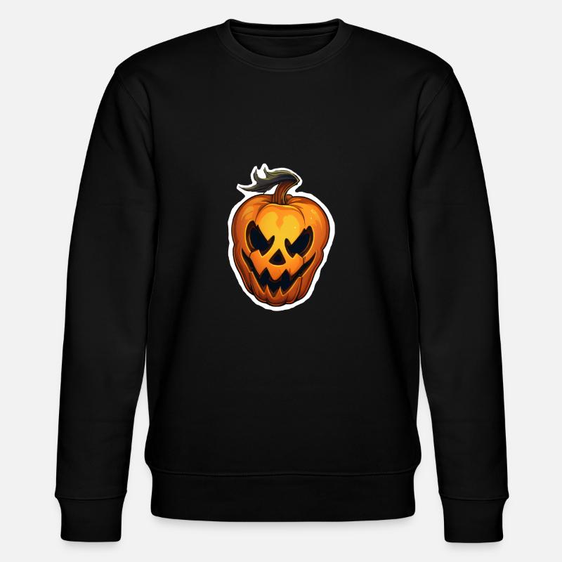 Evil Halloween Pumpkin - Stanley/Stella CHANGER Unisex Organic Sweatshirt - black