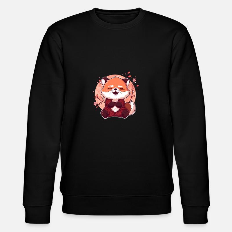 Red panda - Stanley/Stella CHANGER Unisex Organic Sweatshirt - black