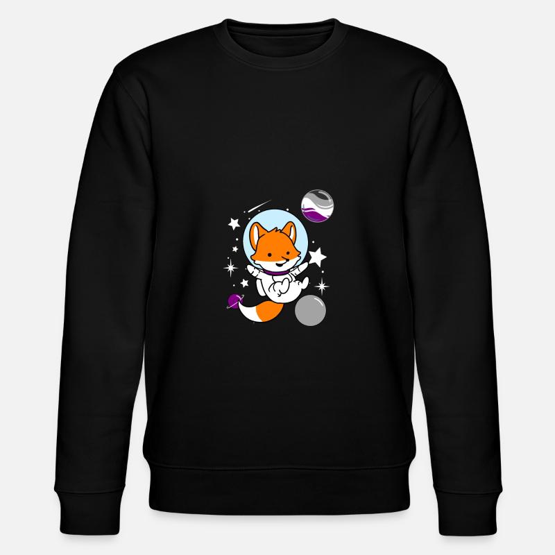 Fuchs Astronaut Ace Pride - Stanley/Stella Unisex Bio-Sweatshirt CHANGER  - Schwarz