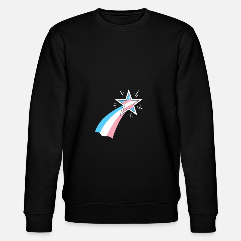 Trans Pride Stern - Stanley/Stella Unisex Bio-Sweatshirt CHANGER  - Schwarz