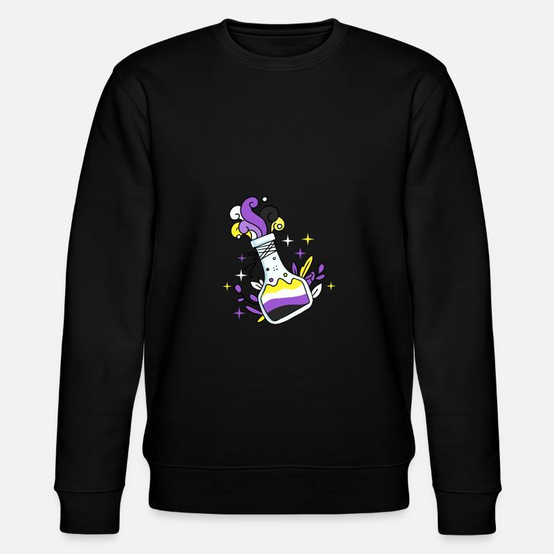 Nonbinary Pride Zaubertrank Nonbinary Pride - Stanley/Stella Unisex Bio-Sweatshirt CHANGER  - Schwarz